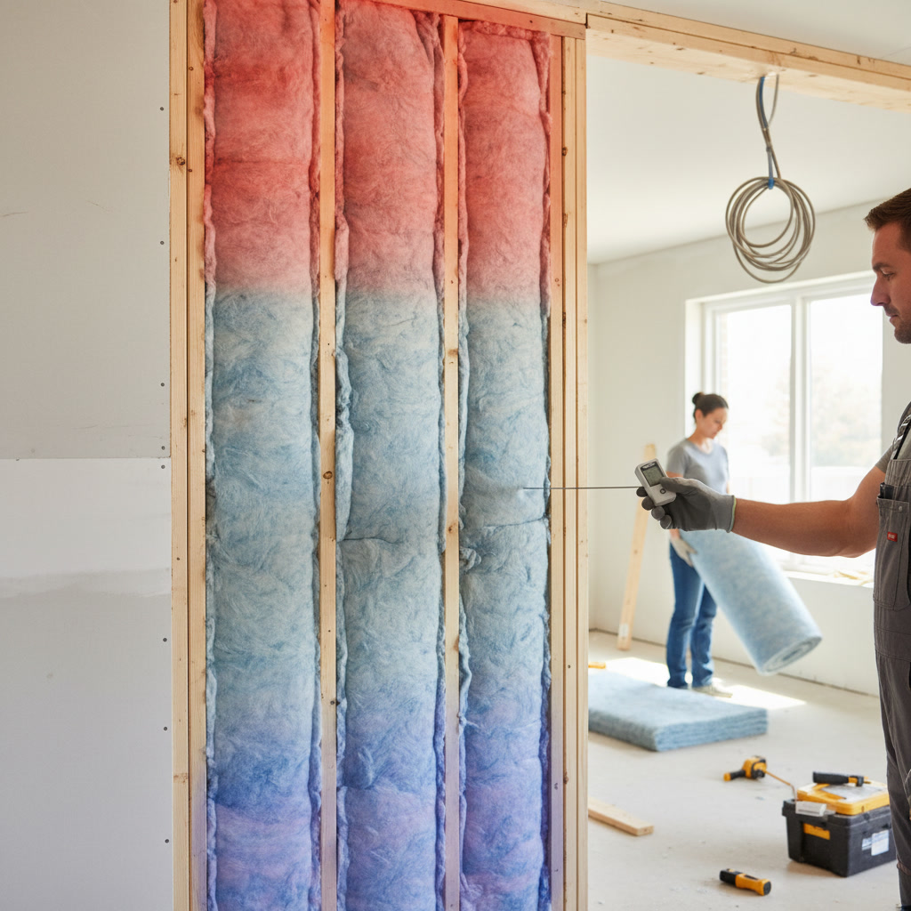 Connecticut home exterior showing energy efficient insulation installation